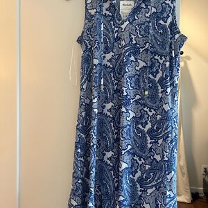 Michael Kors Blue and White Paisley Mini Dress